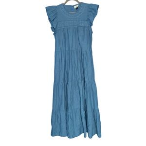 Universal Thread Blue Prairie Tiered Maxi Dress | Size XL